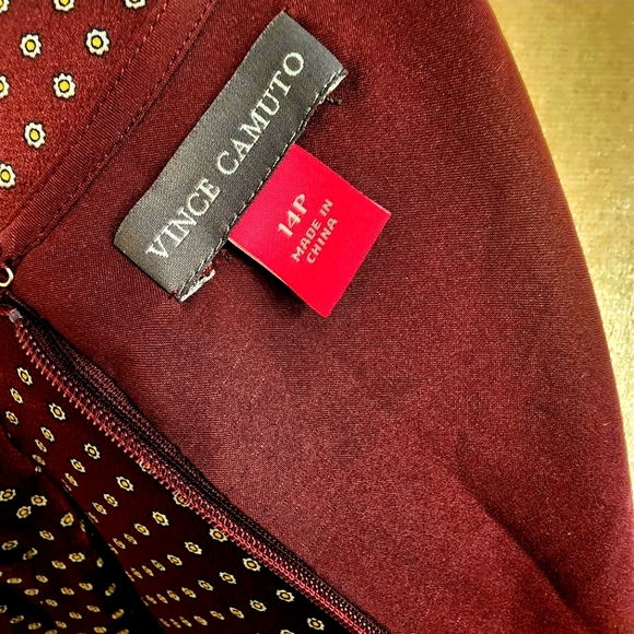 NWT VINCE CAMUTO Printed Dress, 14P - Picture 15 of 16